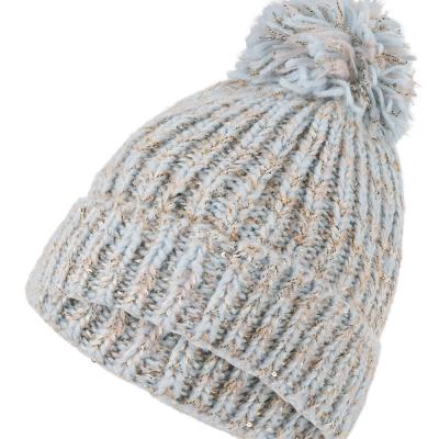 BEANIE HAT WOMENS UMA BLUE ONE SIZE