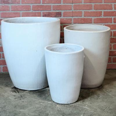 VERONA PLANTER TALL ROUND WHITE 20" X 23"