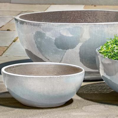 YUMA PLANTER BOWL PEARL 22" X 10"