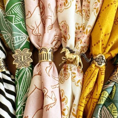 HANDKER BANDANA SLIDE RING BRASS 1"