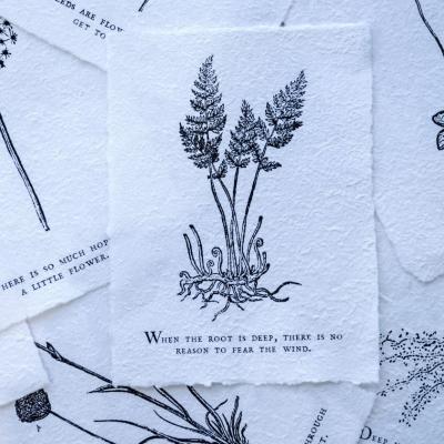 BOTANICAL HANDMADE PAPER FLOWER MUST GROW